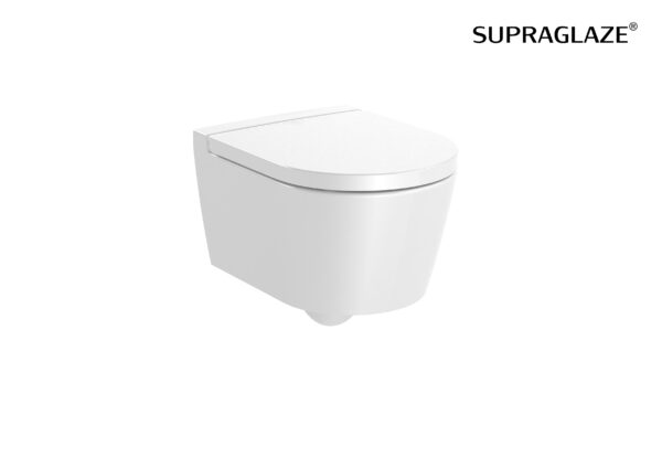 ROCA INSPIRA Miska WC podwieszana Rimless Round Compacto SUPERGLAZE A346528S00