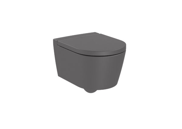 ROCA INSPIRA Miska WC podwieszana Rimless Round Compacto ONYKS A346528640