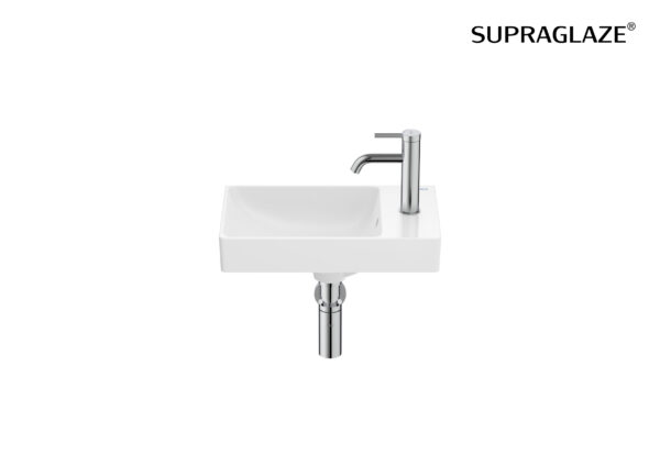 ROCA ONA Mała umywalka ścienna 45 cm Compacto FINECERAMIC® SUPERGLAZE A327681S00