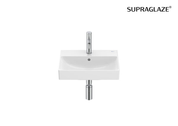 ROCA ONA Mała umywalka ścienna 45 cm Compacto FINECERAMIC® SUPERGLAZE A327682S00