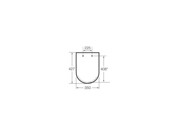 ROCA GAP Deska WC SLIM Compacto wolnoopadająca Square A801732001 - obrazek 2
