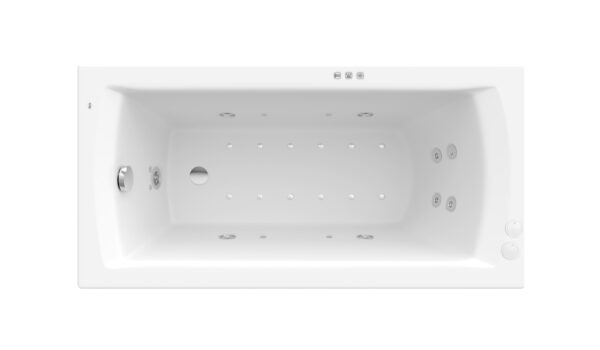 ROCA LINEA Prostokątna wanna akrylowa z hydromasażem Smart WaterAir Plus A24T006000