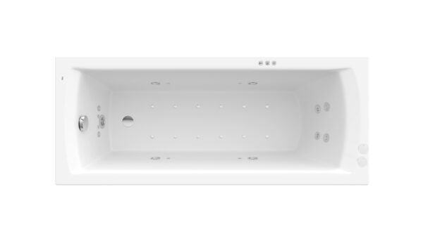ROCA LINEA Prostokątna wanna akrylowa 1700X700 z hydromasażem Smart WaterAir Plus A24T038000
