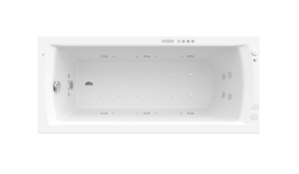 ROCA LINEA Prostokątna wanna akrylowa 1700X750 z hydromasażem Effects Gold Opcja A24T048000