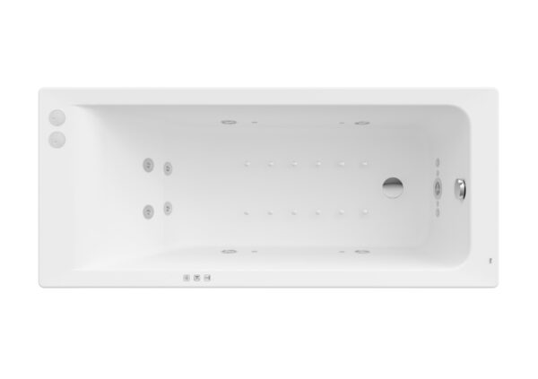 ROCA EASY Prostokątna wanna akrylowa z hydromasażem Smart WaterAir Plus Opcja A24T318000