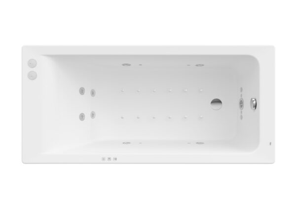 ROCA EASY Prostokątna wanna akrylowa z hydromasażem Smart WaterAir Plus Opcja A24T324000