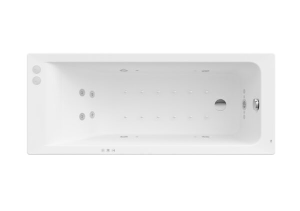 ROCA EASY Prostokątna wanna akrylowa z hydromasażem Smart WaterAir Plus Opcja A24T330000