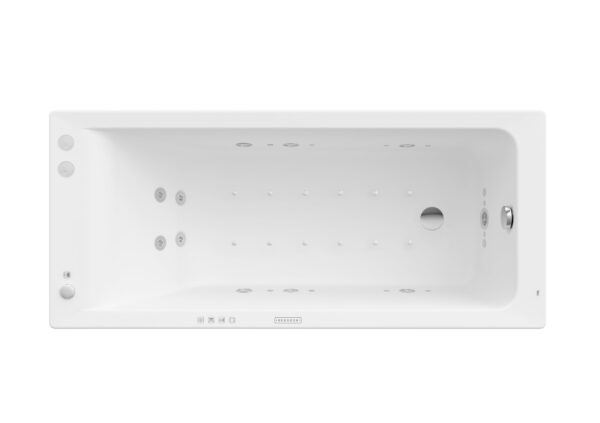 ROCA EASY Prostokątna wanna akrylowa z hydromasażem 1700X750  Effects Gold Opcja A24T338000