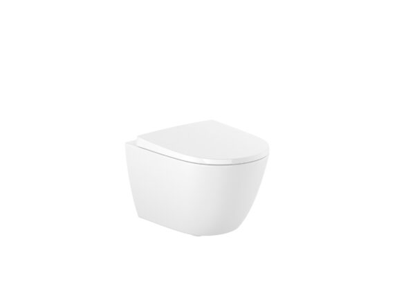 ROCA ONA Miska WC podwieszana Rimless Compacto z deską wolnoopadającą (zestaw) A34H689000