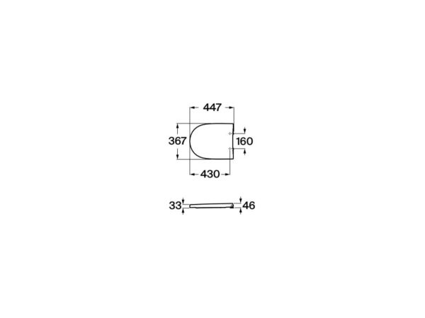 ROCA MERIDIAN Deska WC standardowa SUPRALIT ® A8012A000B - obrazek 2