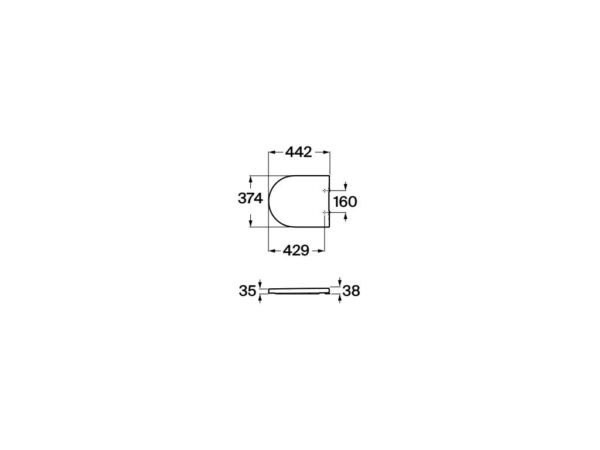 ROCA INSPIRA Deska WC wolnoopadająca Round SUPRALIT ® BEŻOWY A80152265B - obrazek 2