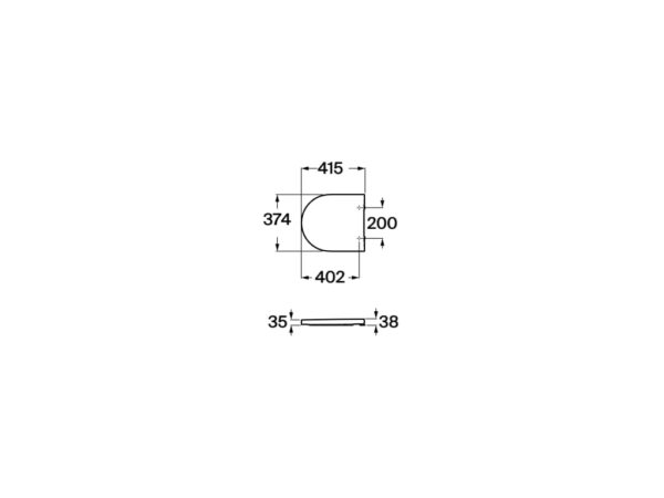 ROCA INSPIRA Deska WC wolnoopadająca Round Compacto SUPRALIT ® A80152C00B - obrazek 2