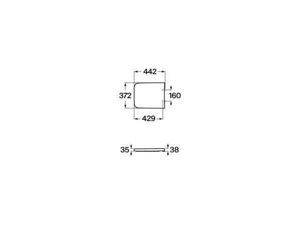ROCA INSPIRA Deska WC wolnoopadająca Square SUPRALIT ® A80153200B - obrazek 2