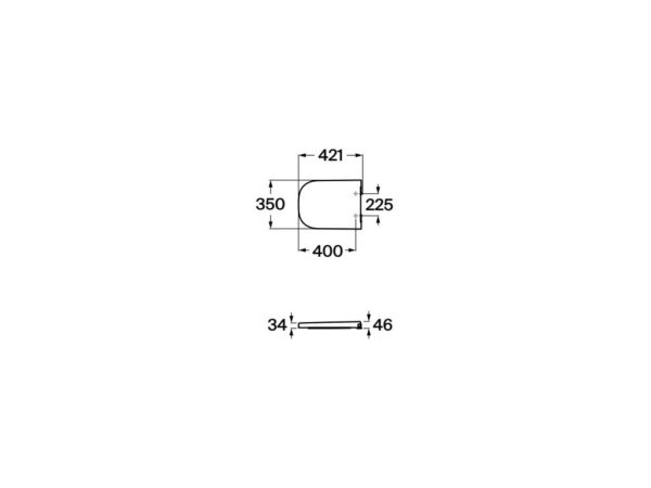 ROCA GAP Deska WC Compacto wolnoopadająca Square SUPRALIT ® A80173200B - obrazek 2