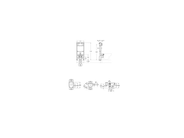 ROCA MERIDIAN Zestaw podtynkowy DUPLO ONE + miska WC podwieszana MERIDIAN COMPACTO RIMLESS z deską SLIM A893104530 - obrazek 2