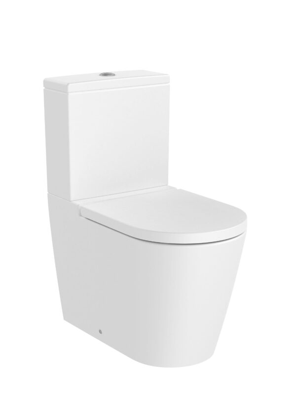 ROCA INSPIRA ROUND - Miska WC do kompaktu Rimless o/podwójny BIAŁY MAT A342526620