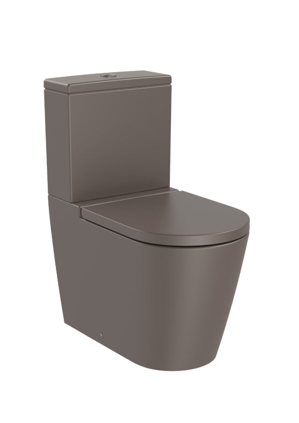ROCA INSPIRA ROUND - Miska WC do kompaktu Rimless o/podwójny CAFE A342526660