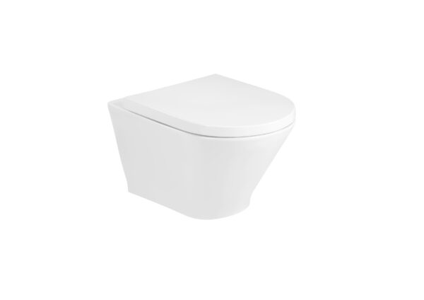 ROCA GAP Miska podwieszana WC Rimless Round z deską wolnoopadającą SUPRALIT ® (zestaw) A34H0N2000