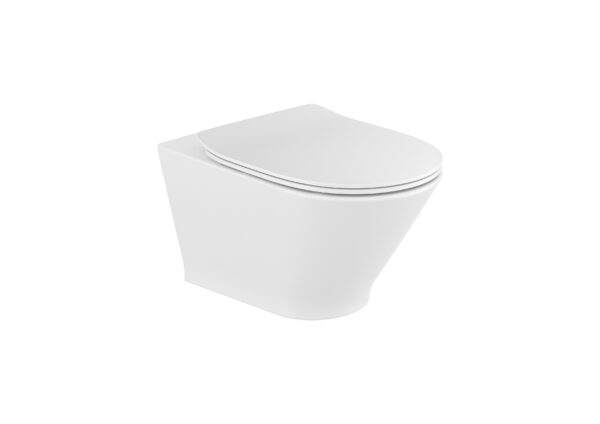 ROCA GAP Miska podwieszana WC Rimless Round z deską wolnoopadającą SLIM (zestaw) A34H0N8000