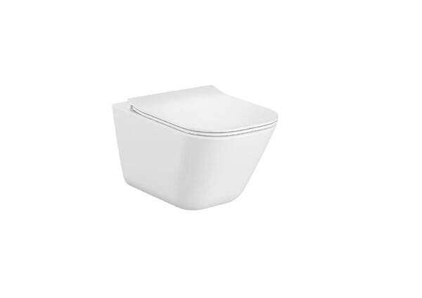ROCA GAP Miska podwieszana WC Rimless Square z deską wolnoopadającą ULTRASLIM (zestaw) A34H472000