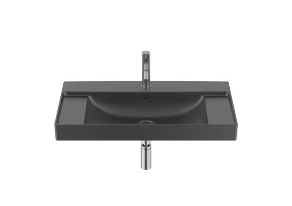 ROCA ONA Umywalka ścienna FINECERAMIC® CZARNY MAT 800 x 460 A32768H080