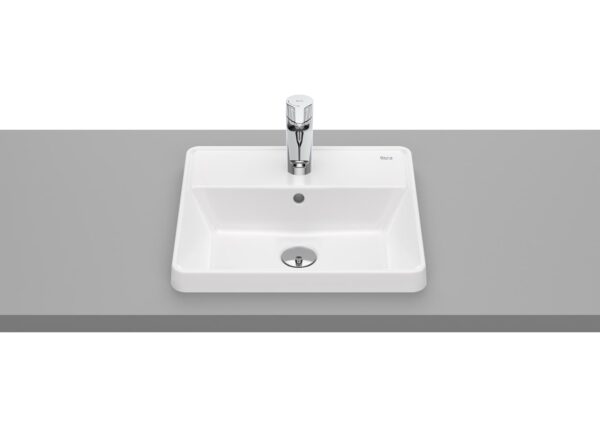 ROCA GAP SQUARE - Umywalka blatowa prostokątna, z otworem na baterię, z przelewem A3270Y9000