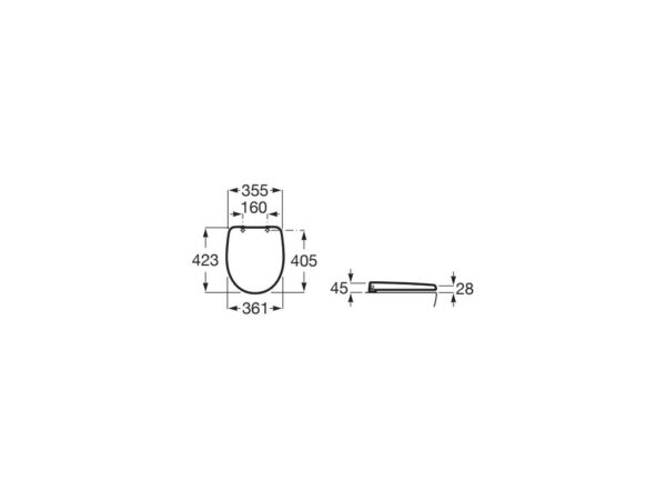 ROCA VICTORIA Deska WC standardowa Compacto Supralit® A801E60001 - obrazek 2