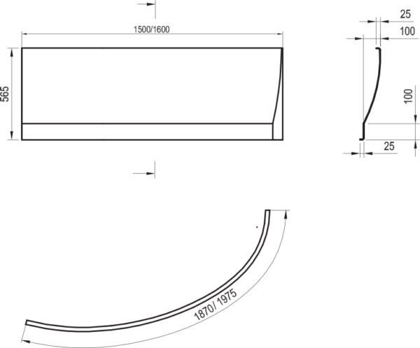 RAVAK Panel Avocado 160 L CZQ1000A00 - obrazek 2