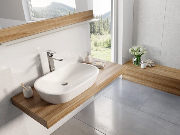 RAVAK Umywalka ceramiczna Ceramic 60 O, biała XJX01160001