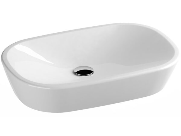 RAVAK Umywalka ceramiczna Ceramic 60 O, biała XJX01160001 - obrazek 2