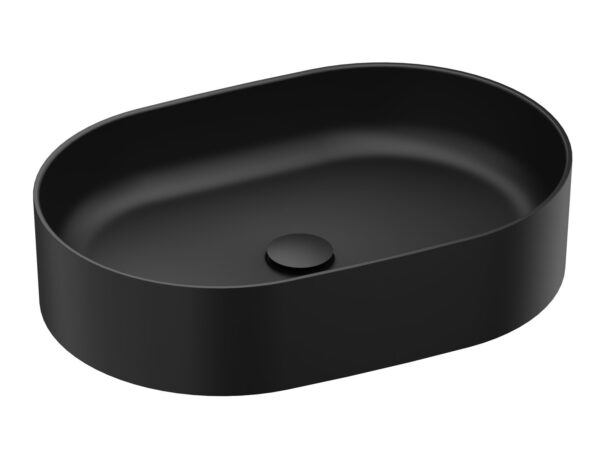 RAVAK Umywalka ceramiczna Ceramic Slim O 55, czarny mat XJX0D155000