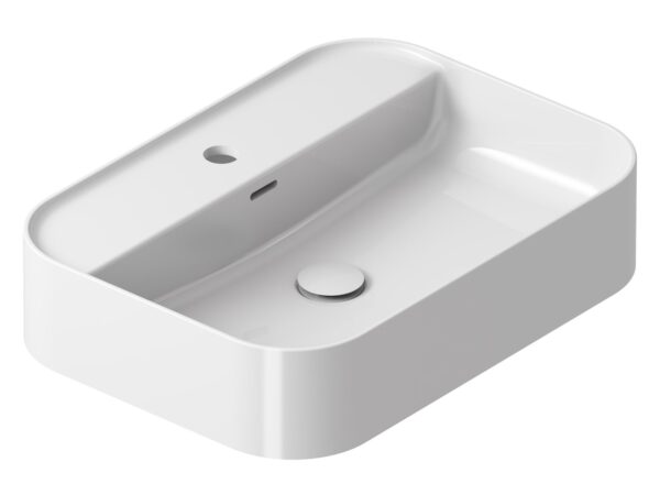 RAVAK Umywalka ceramiczna Ceramic Slim Shelf R 55, biała XJX01155005 - obrazek 2