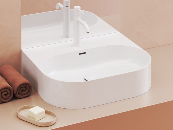 RAVAK Umywalka ceramiczna Ceramic Slim Wall O 55, biała XJX01155004