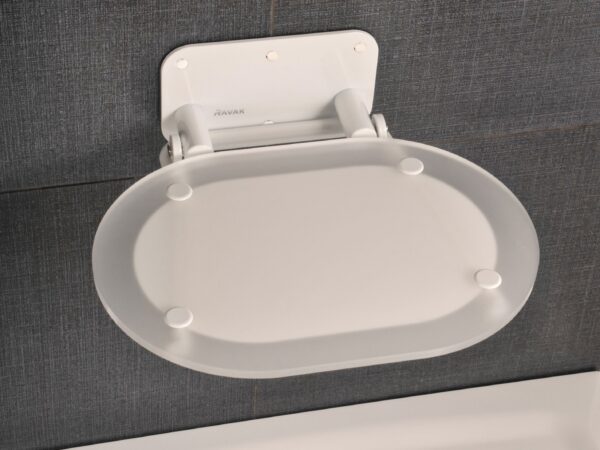 RAVAK Siedzisko prysznicowe Chrome, clear/białe B8F0000028