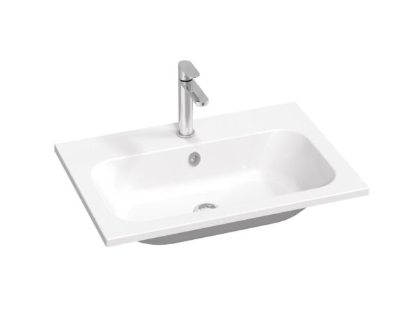 RAVAK Umywalka konglomeratowa Chrome Slim 70, biała z otworem XJG01170001