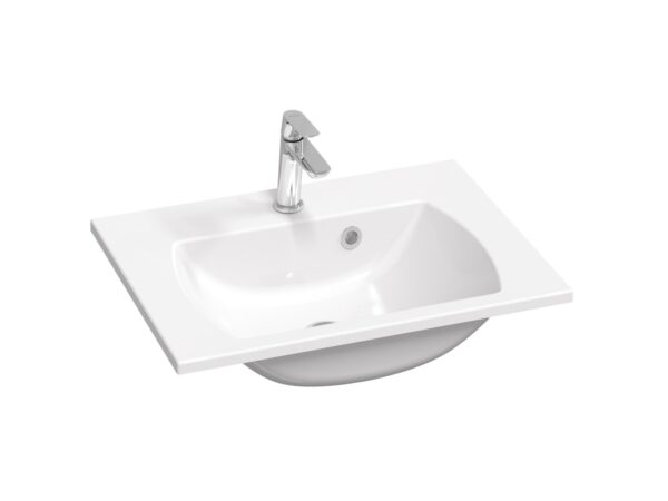 RAVAK Umywalka konglomeratowa Classic Slim 60, biała z otworami XJX01160004