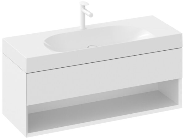 RAVAK Umywalka Lite 120/80 S, z otworem na baterię, bez przelewu XJX01212000 - obrazek 2