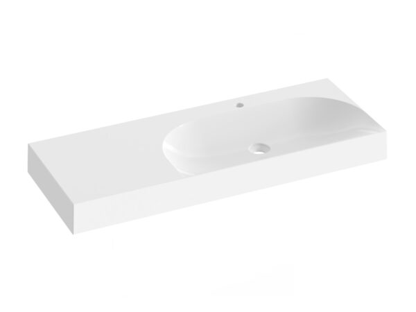 RAVAK Umywalka Lite 120/80 L, z otworem na baterię, bez przelewu XJXL1212000 - obrazek 2