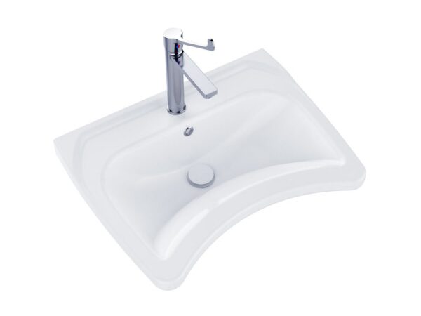 RAVAK Umywalka ceramiczna Safe 60, z przelewem i otworem pod baterię XJX01160006