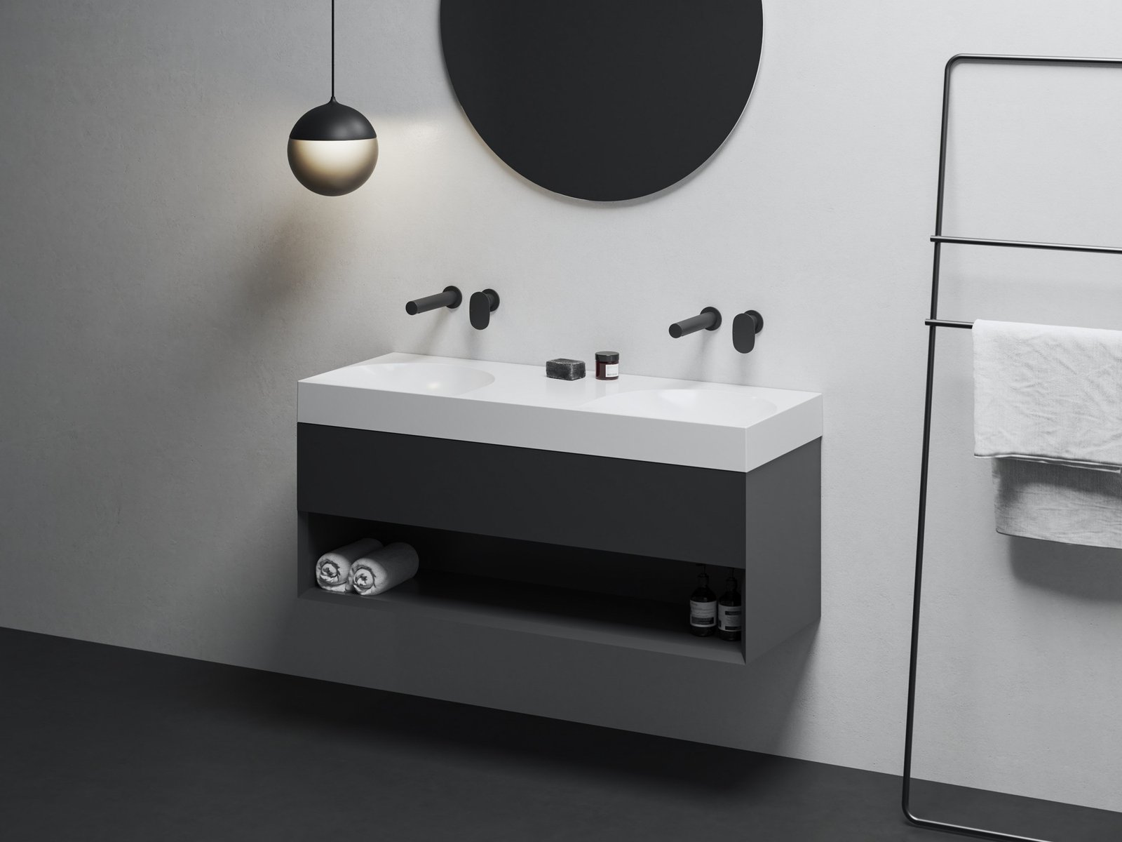 RAVAK SD Lite 120 szafka pod umywalkę czarny mat X000001868