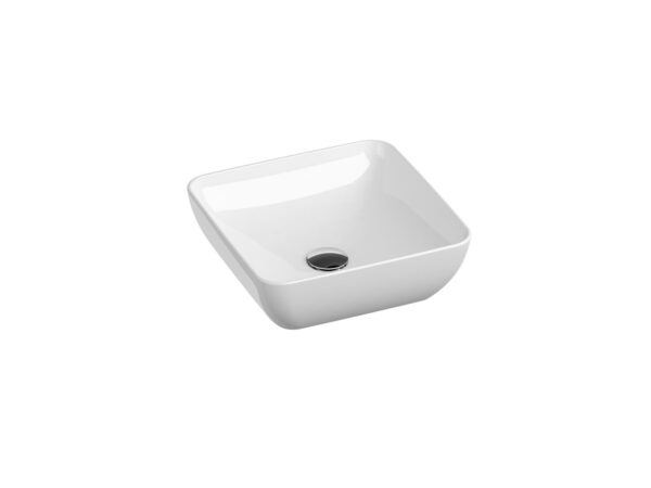 RAVAK Umywalka ceramiczna Uni 380 S Slim, biała XJX01138001 - obrazek 2