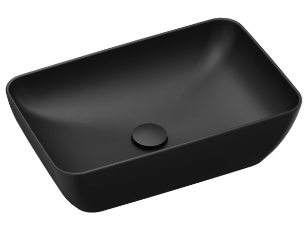 RAVAK Umywalka ceramiczna Uni 50 R Slim, czarny mat XJX0D150000 - obrazek 3
