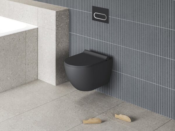 RAVAK WC Uni Chrome RimOff, podwieszany, czarny X01794