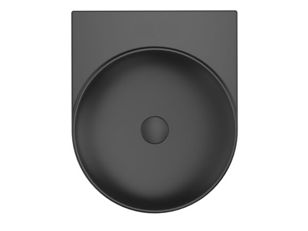 RAVAK Umywalka ceramiczna Yard 40, czarny mat, bez otworu na baterię XJX0D040000