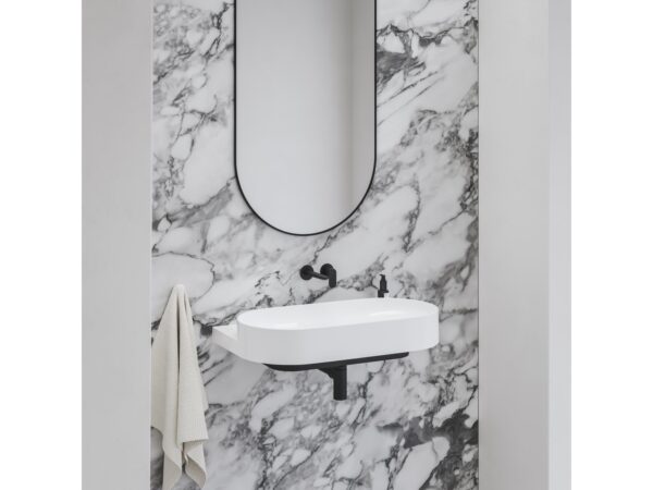 RAVAK Umywalka ceramiczna Yard 80, biały mat, bez otworu na baterię XJX0E080000