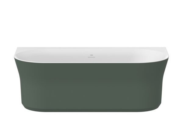 RAVAK Wanna Ypsilon Wall 178x86, wolnostojąca, Grey Green/biała, osłona odpływu biała XC00100064 - obrazek 2
