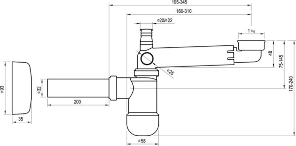 RAVAK Umywalkowy syfon meblowy X01612 - obrazek 2