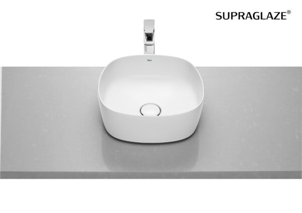 ROCA INSPIRA Umywalka nablatowa cienkościenna Soft FINECERAMIC® SUPERGLAZE A327502S00