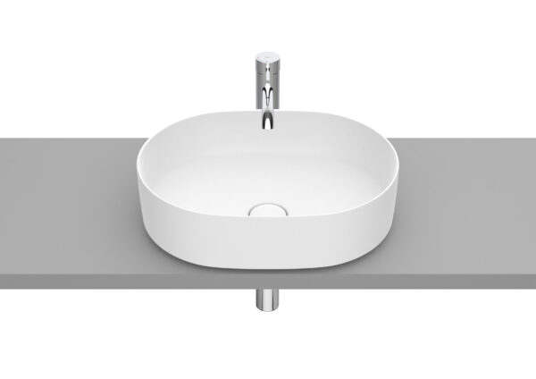 ROCA INSPIRA Umywalka nablatowa cienkościenna Round FINECERAMIC® BIAŁY MAT A327520620