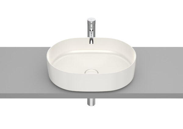 ROCA Umywalka nablatowa cienkościenna Round FINECERAMIC® BEŻ A327520650